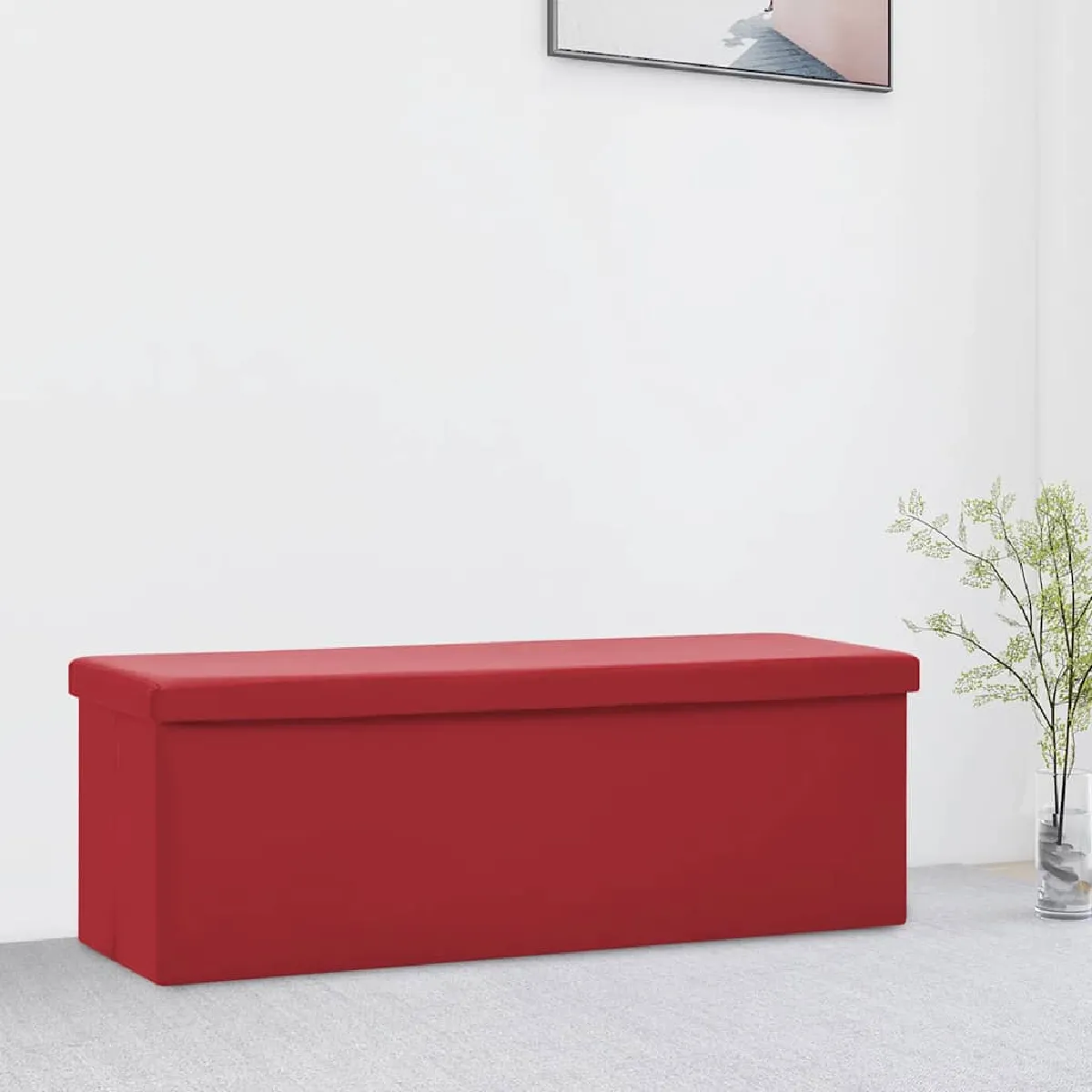 vidaXL Banc de rangement pliable PVC - vue 2