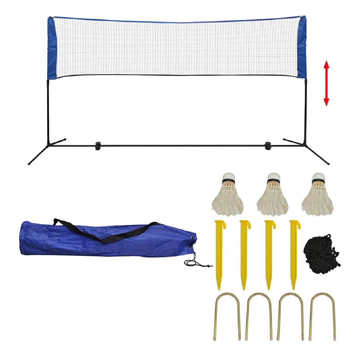 vidaXL Filet de Badminton avec Volants 300x155 cm