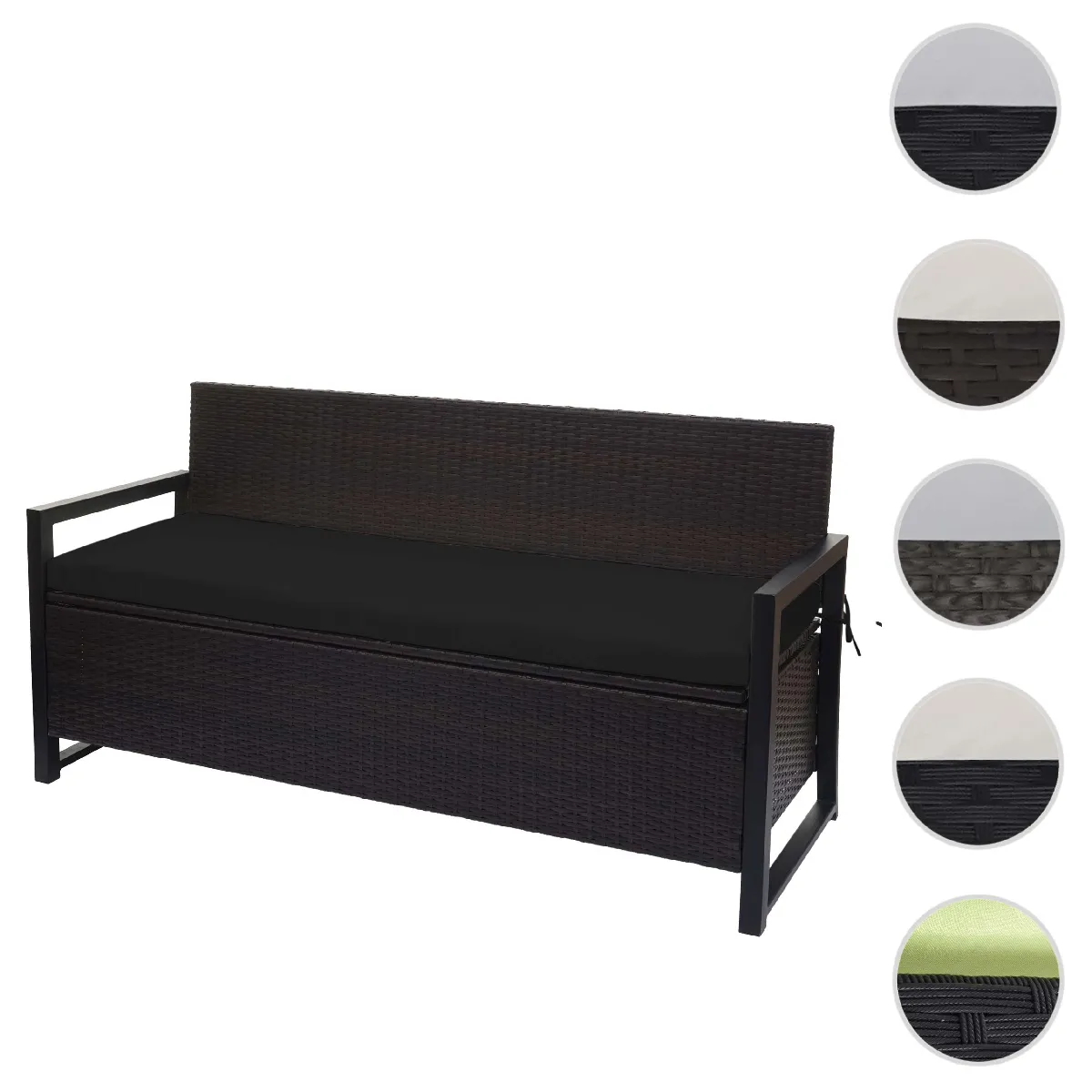 Mendler Marron Banc De Jardin 3 Places