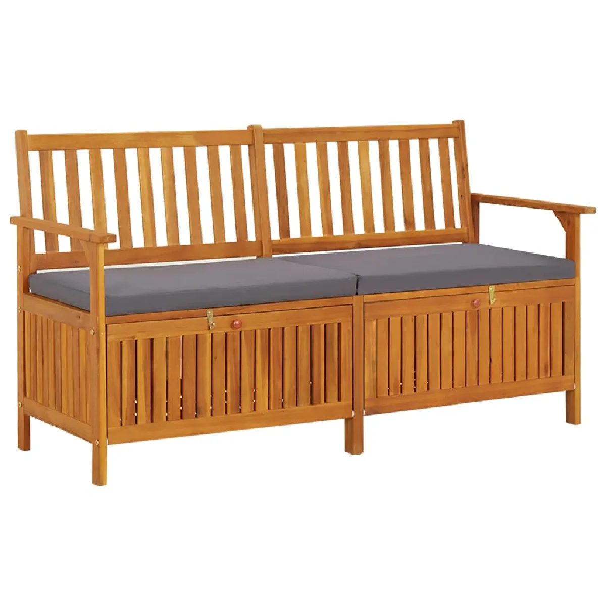 Vidaxl Banc de rangement 148 cm Acacia massif avec coussin - vue 1