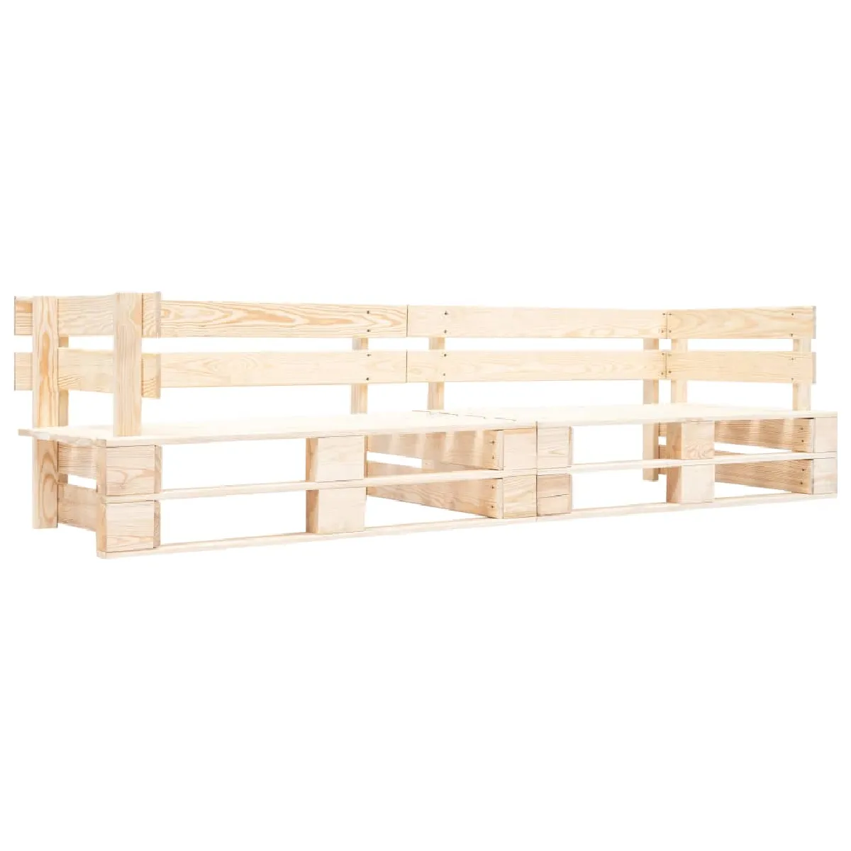 vidaXL Canapé de Jardin Palette Bois Naturel