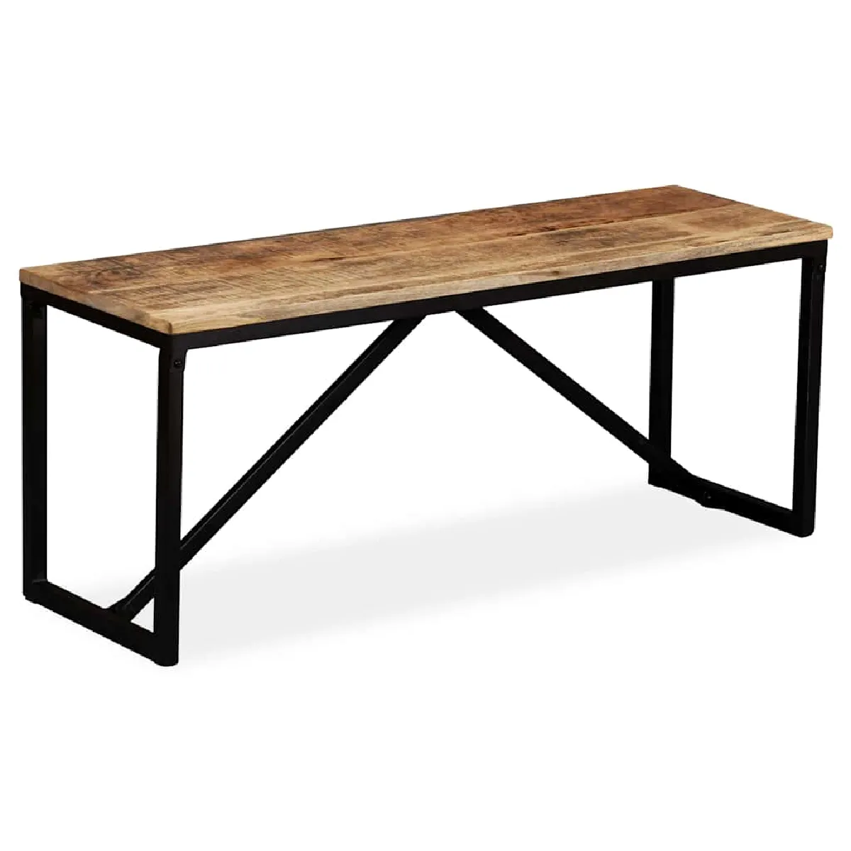 VIDAXL - Banc - Bois de manguier massif - 110 x 35 x 45 cm - Style Industriel - Image 2