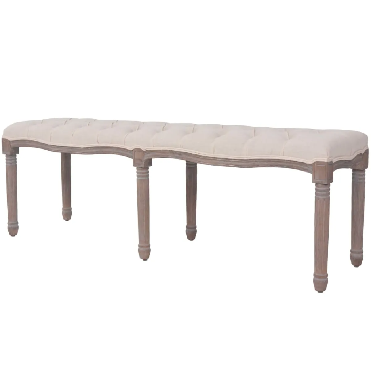 VIDAXL - Banc - Bois Massif - Blanc - 150 x 40 x 48 cm - Image 3