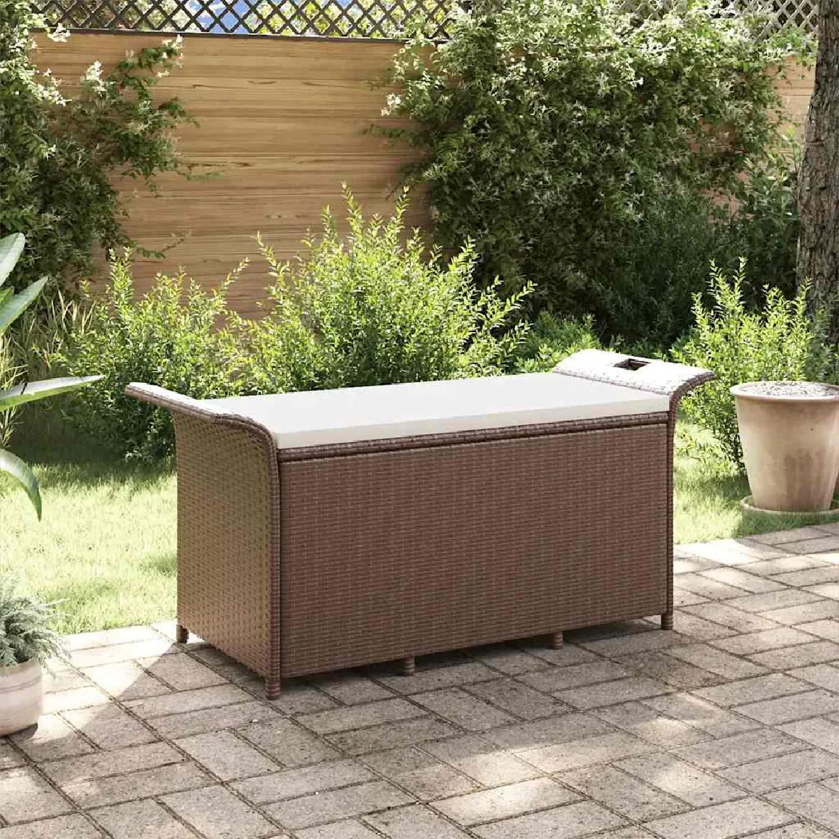 VidaXL Banc 116 cm - Marron