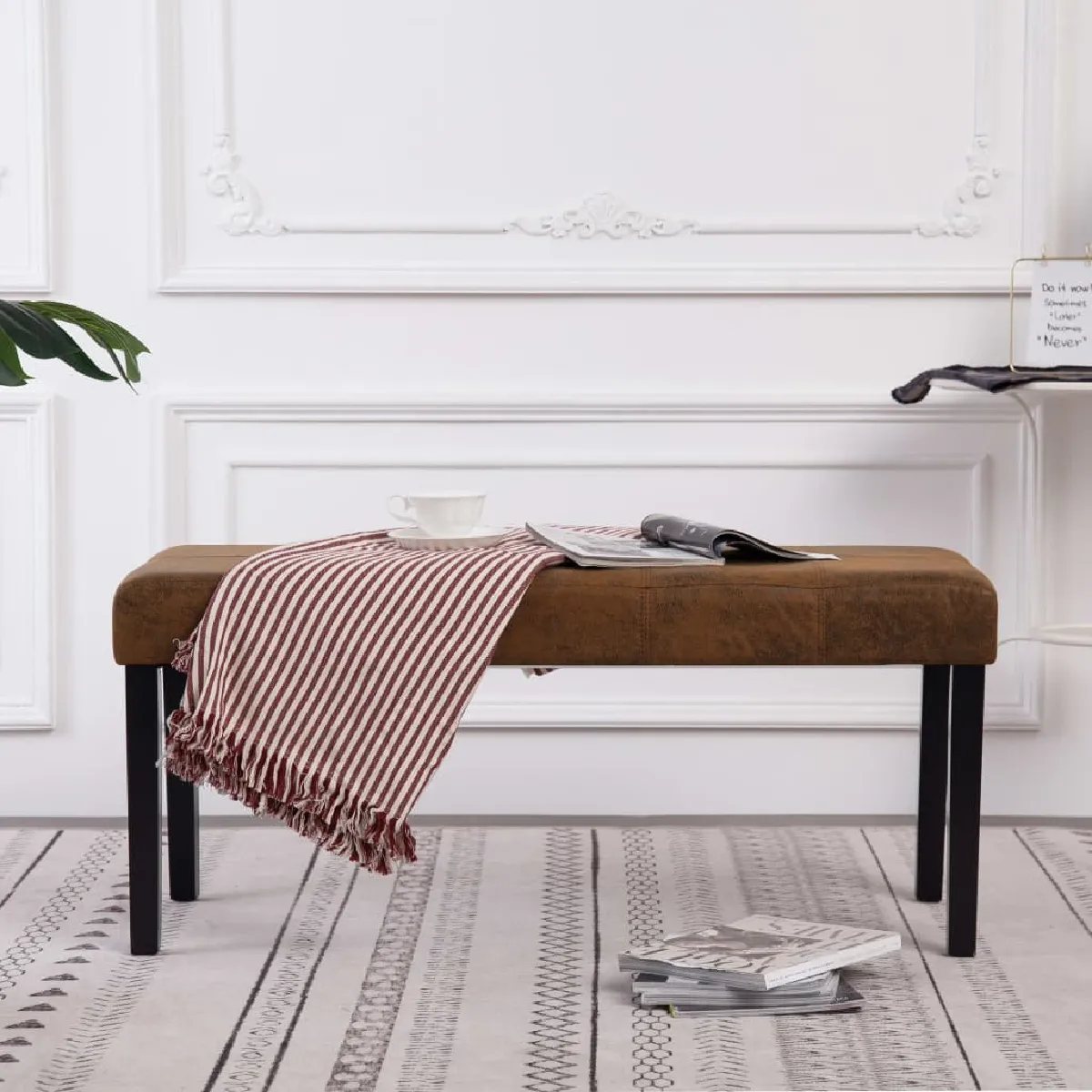 VIDAXL - Banc coffre - 106 cm - Marron - Image 2