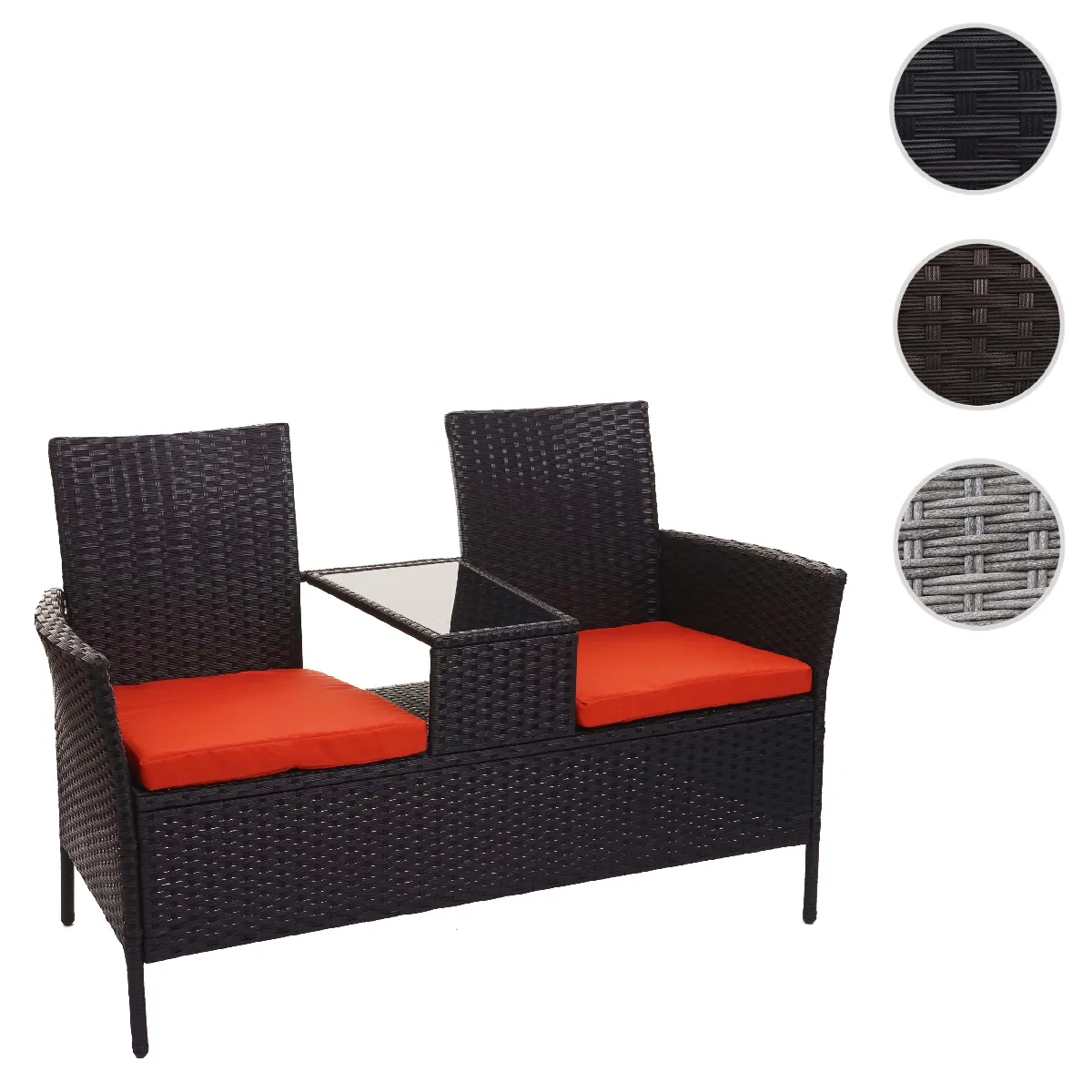 Mendler Banc De Jardin Avec Table - 2 Places