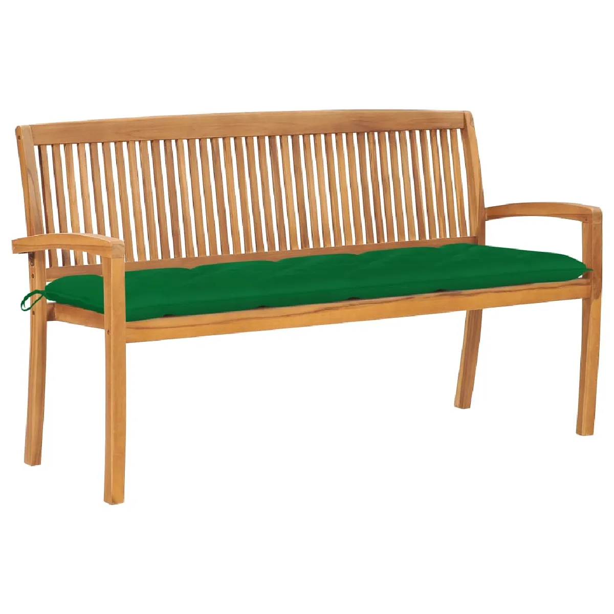 vidaXL Banc de jardin empilable Bois de Teck - vue 2