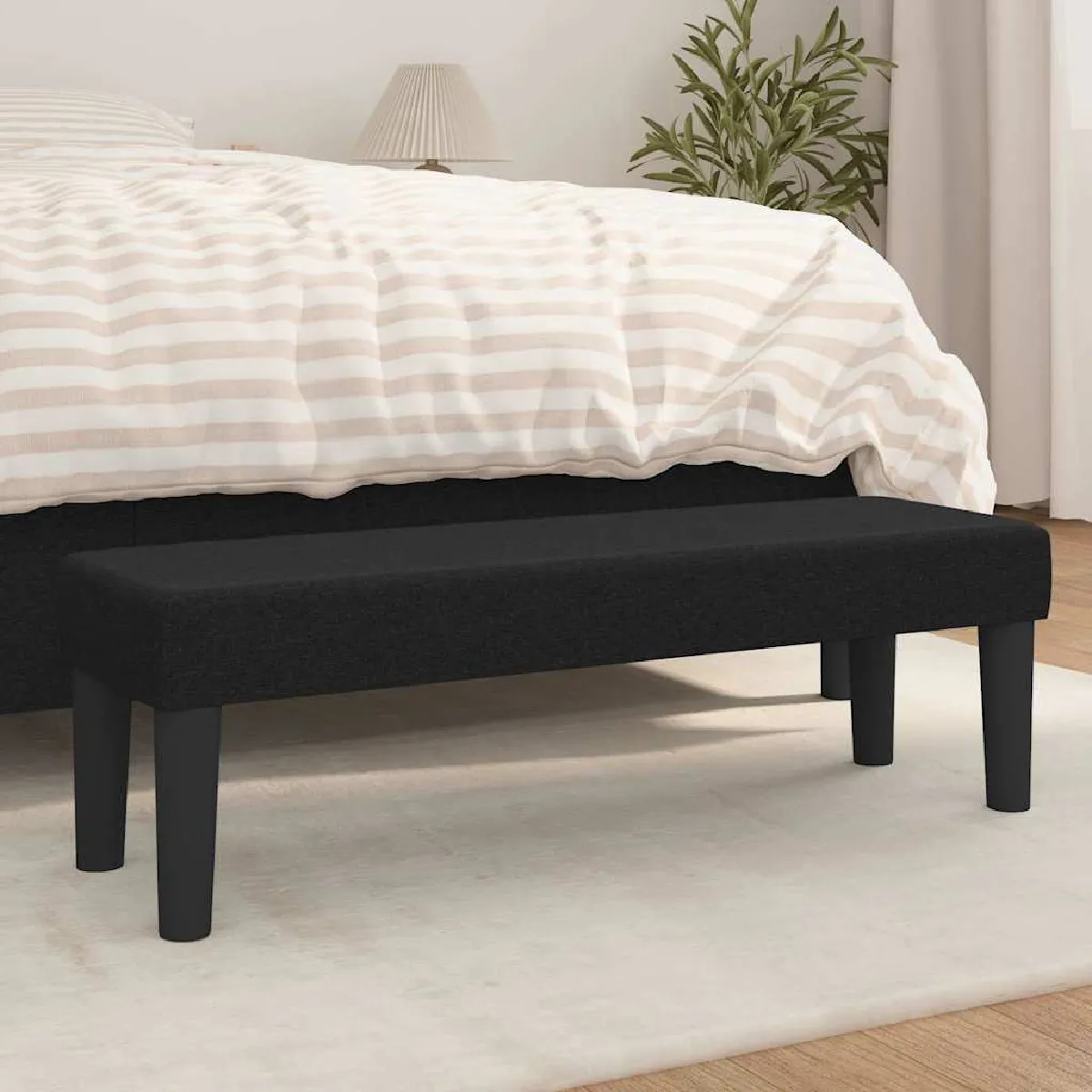 Non Communiqué Noir Banc 100X30x30 Cm Tissu - Image 3