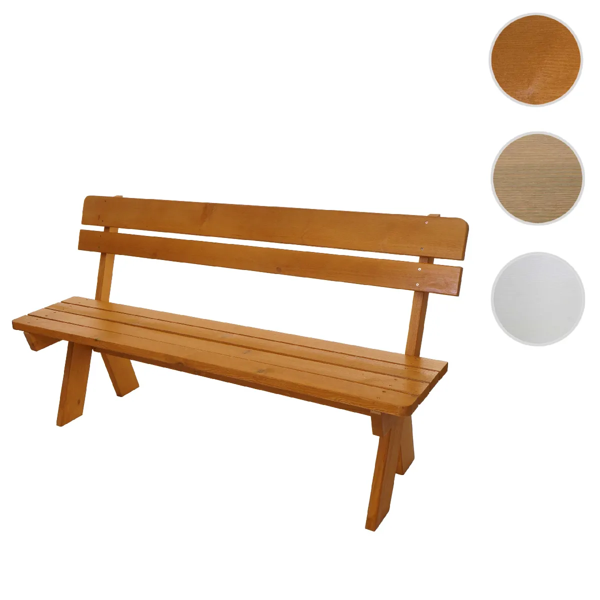 Mendler Banc De Jardin En Bois - 3 Places