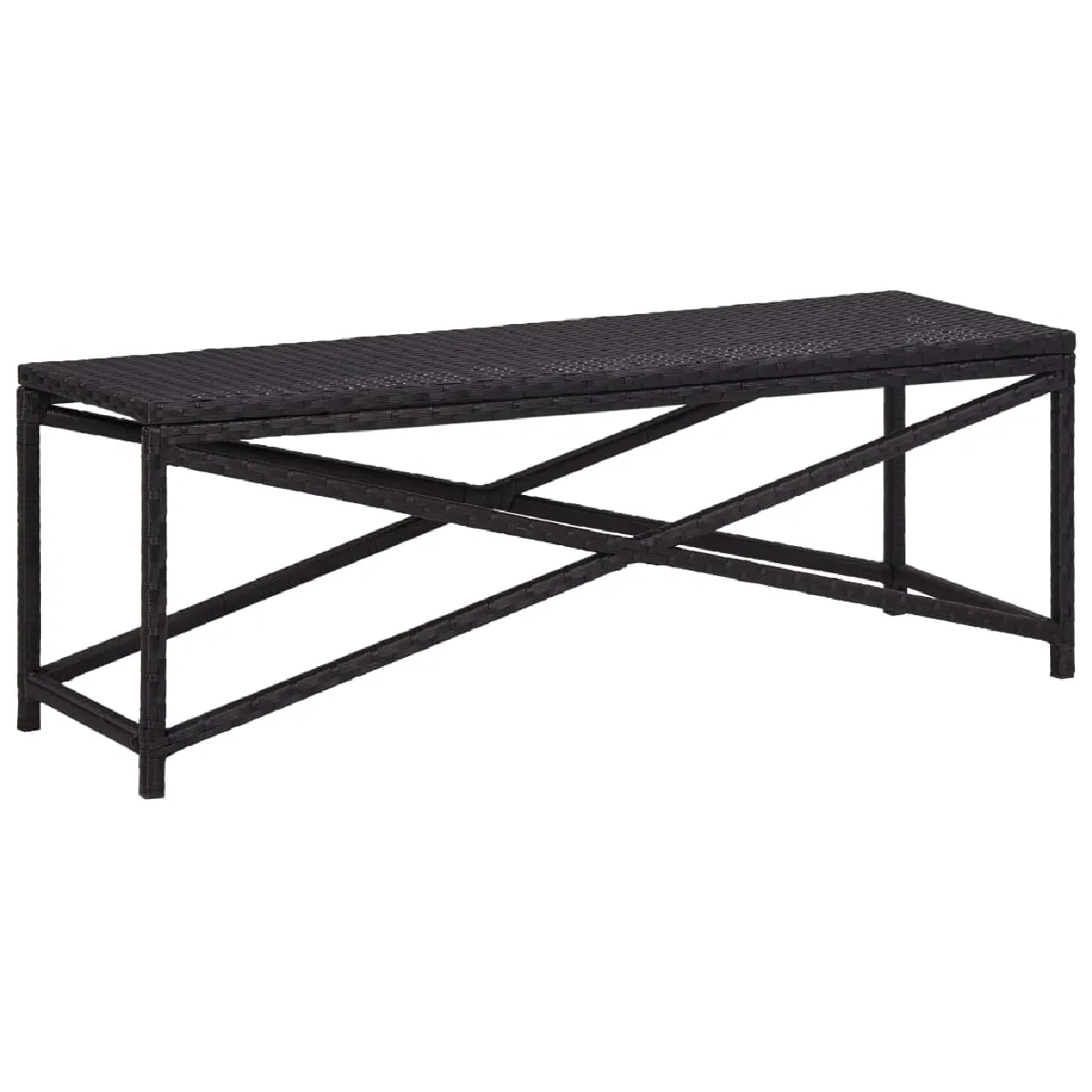 vidaXL Banc de jardin 120 cm Résine tressée 46210 - vue 2