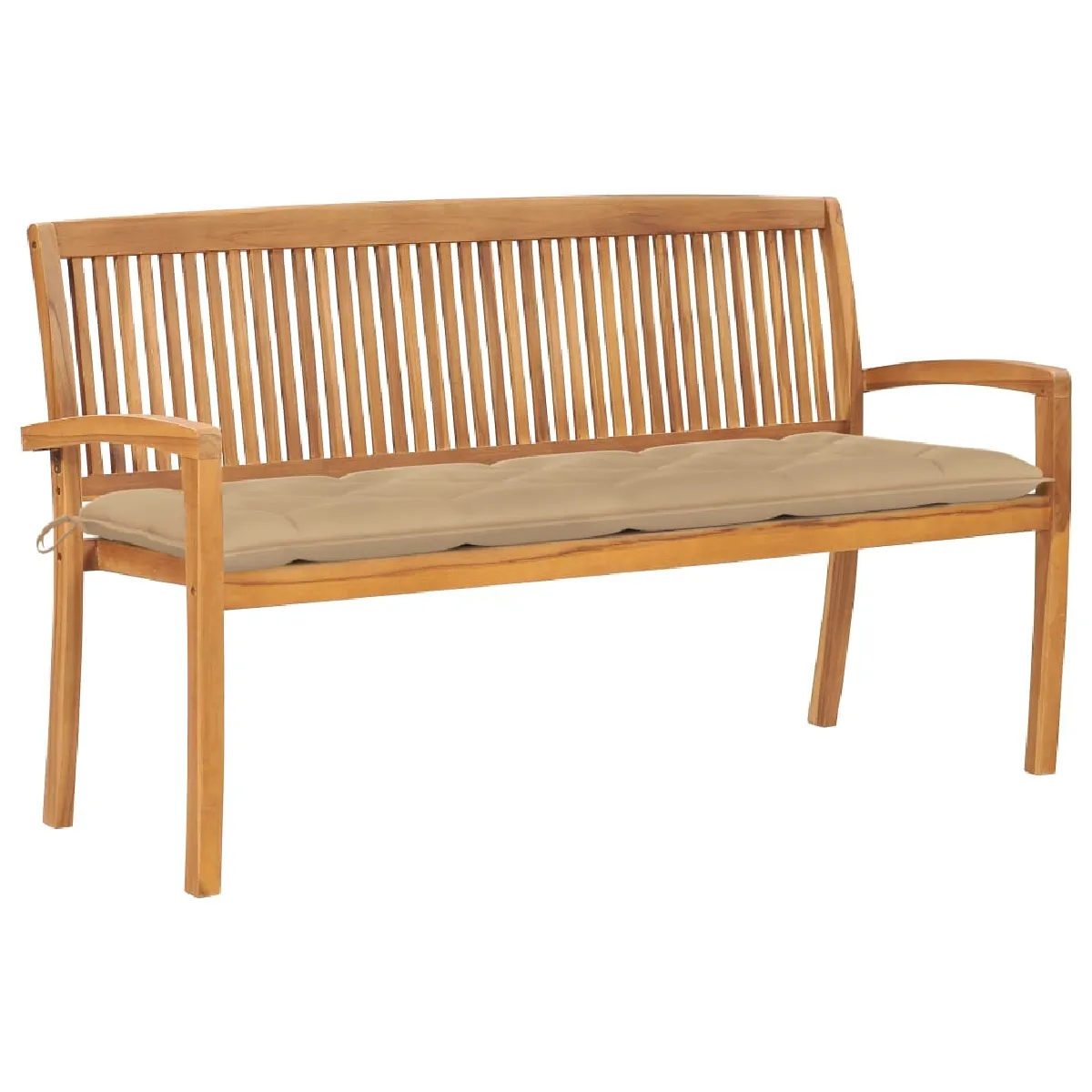 vidaXL Banc de jardin 159 cm Bois de teck