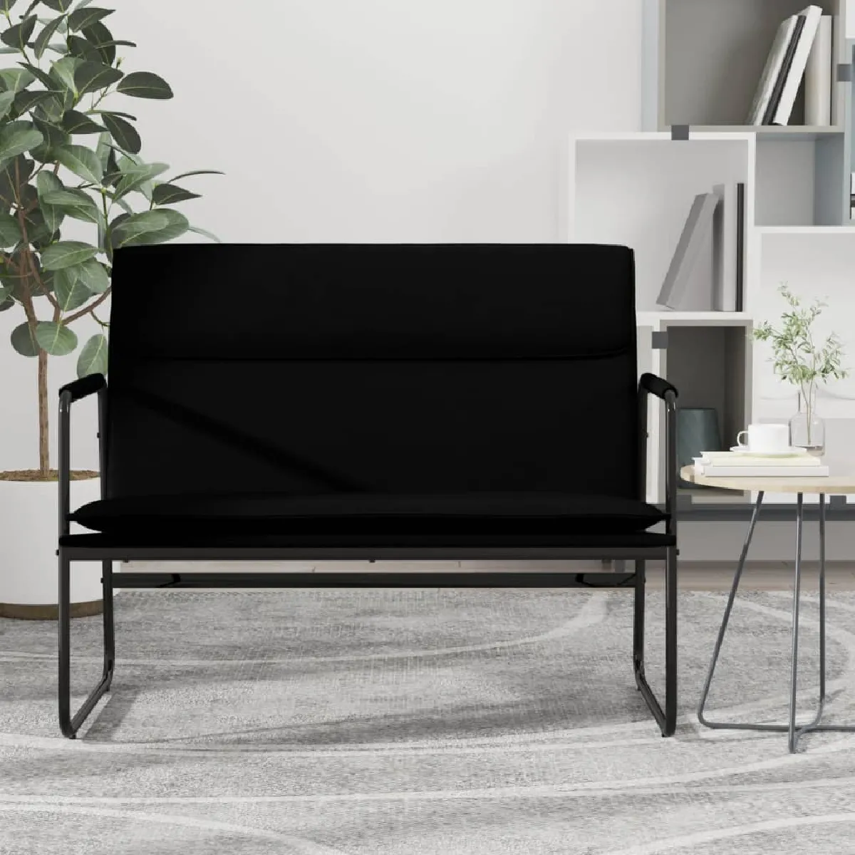 vidaXL - Banc - Similicuir - Noir - 100x64x80 cm - Image 3