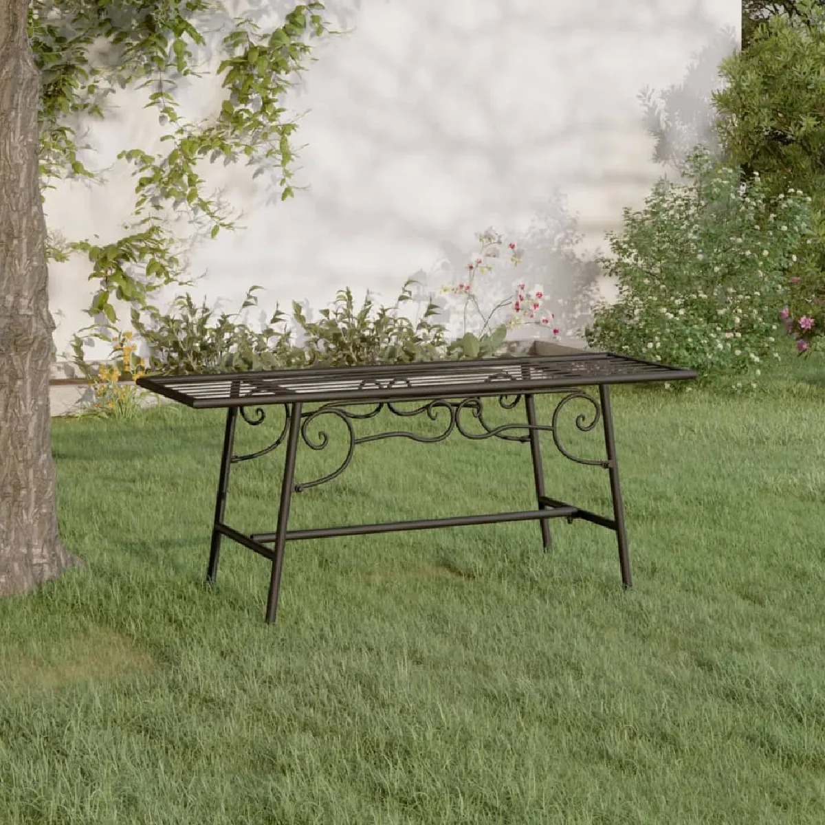 vidaXL Banc tour d'arbre 110 cm Acier 318827