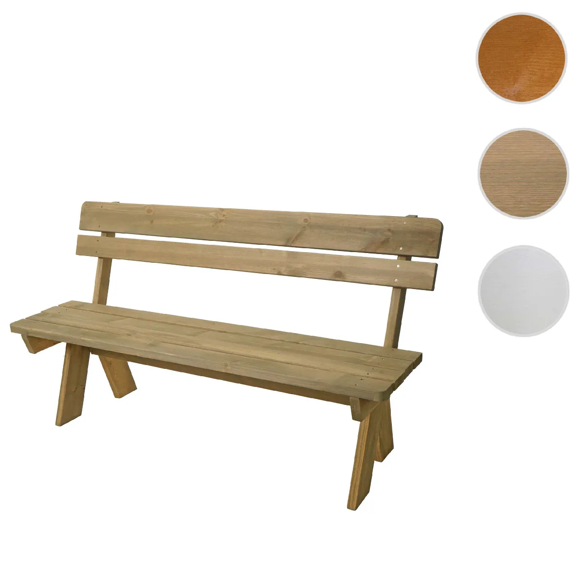 Mendler Banc de jardin Bois naturel