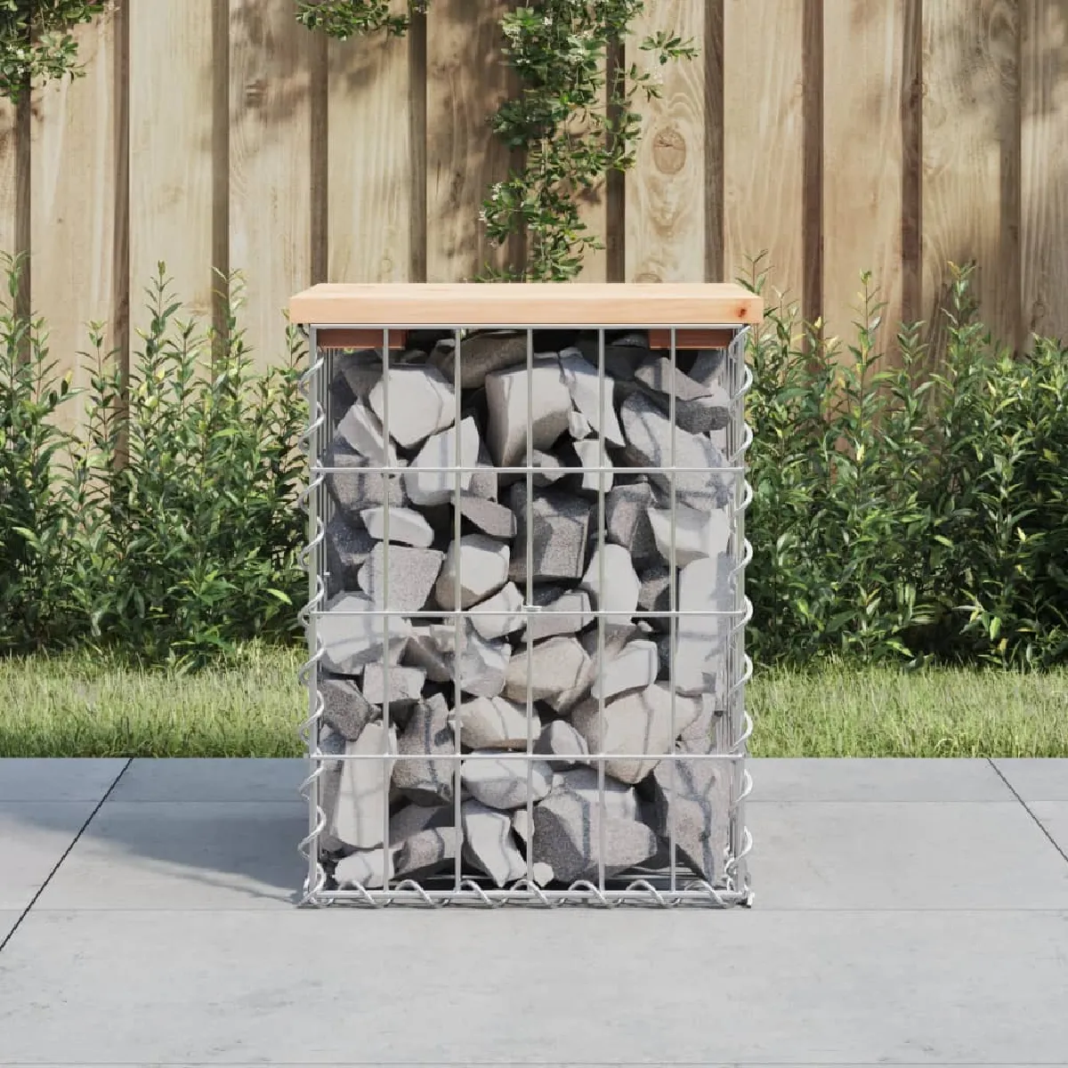 Vidaxl Banc de jardin design de gabion 33x31x42 cm bois massif de pin 834326