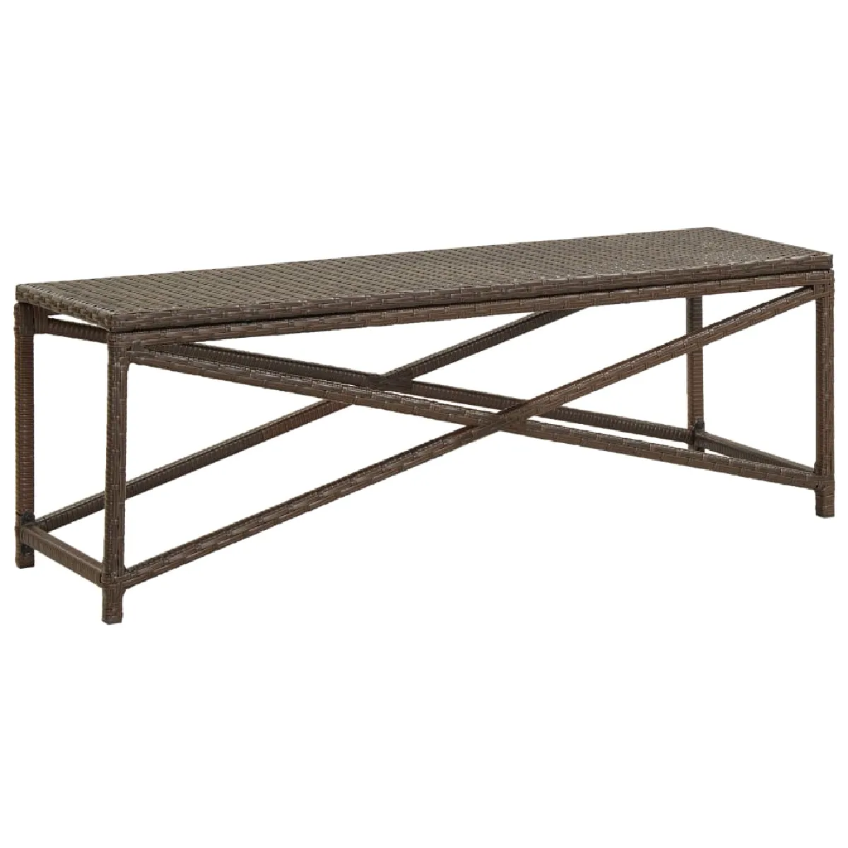 Vidaxl Banc de jardin 120 cm Résine tressée