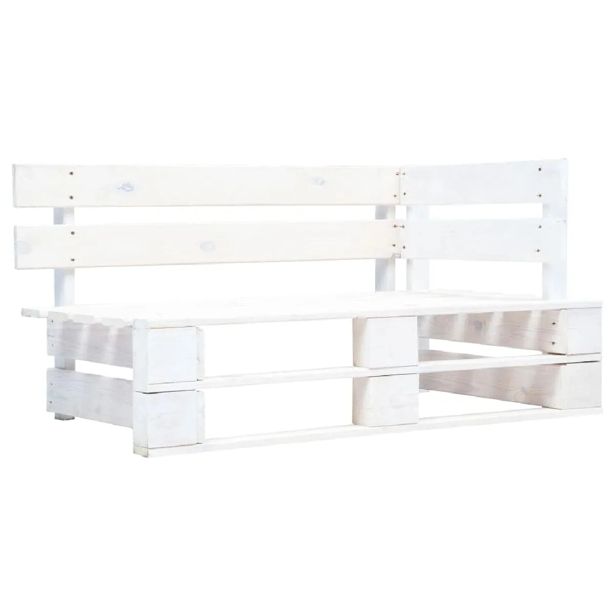 Banc d'angle vidaXL Palette de jardin Bois massif 110x65x55 cm - vue 2
