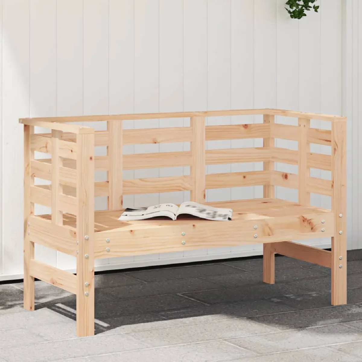 vidaXL Banc de jardin 111 5 cm Bois de pin massif - vue 2