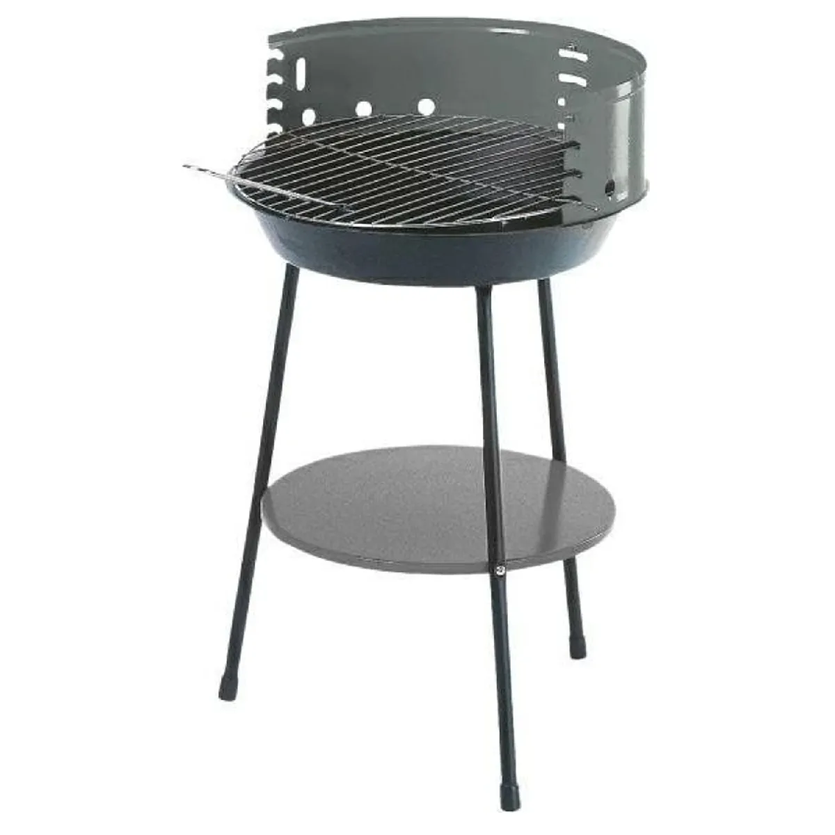 Barbecue de bois rond sur pied - vue 2