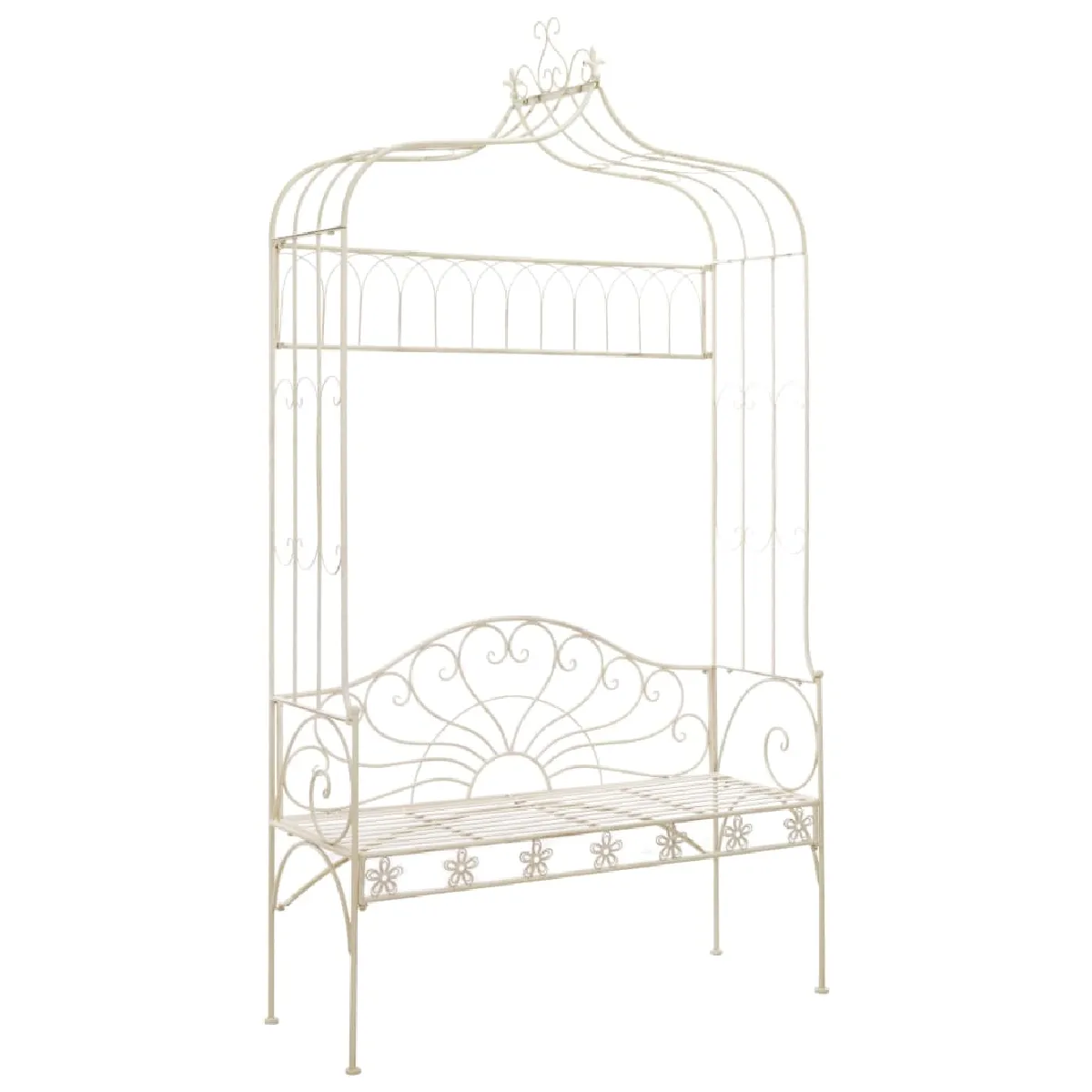 vidaXL Banc jardin fer 122 cm - vue 2