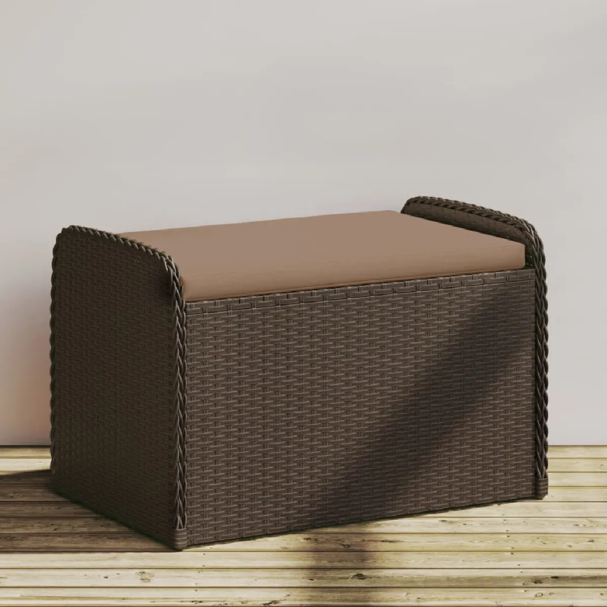 vidaXL Banc de Rangement et Coussin Coffre à Jouets Meuble de Rangement Organisateur de Jardin Terrasse Patio 365732