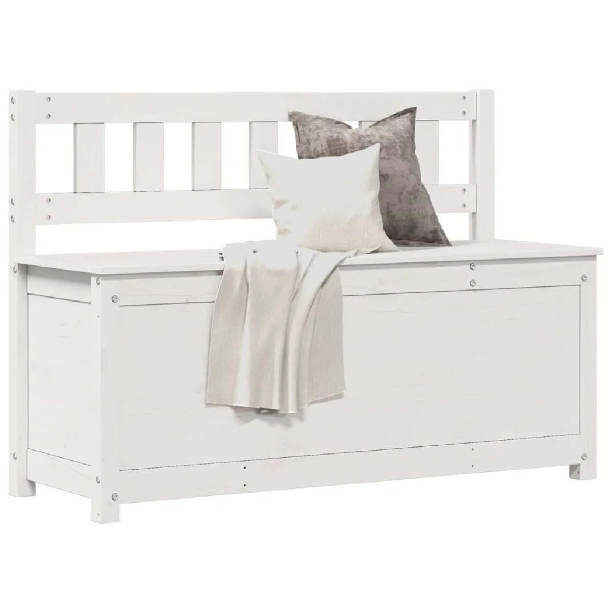 Vidaxl Banc de rangement - Blanc 110x41x76,5 cm - vue 1