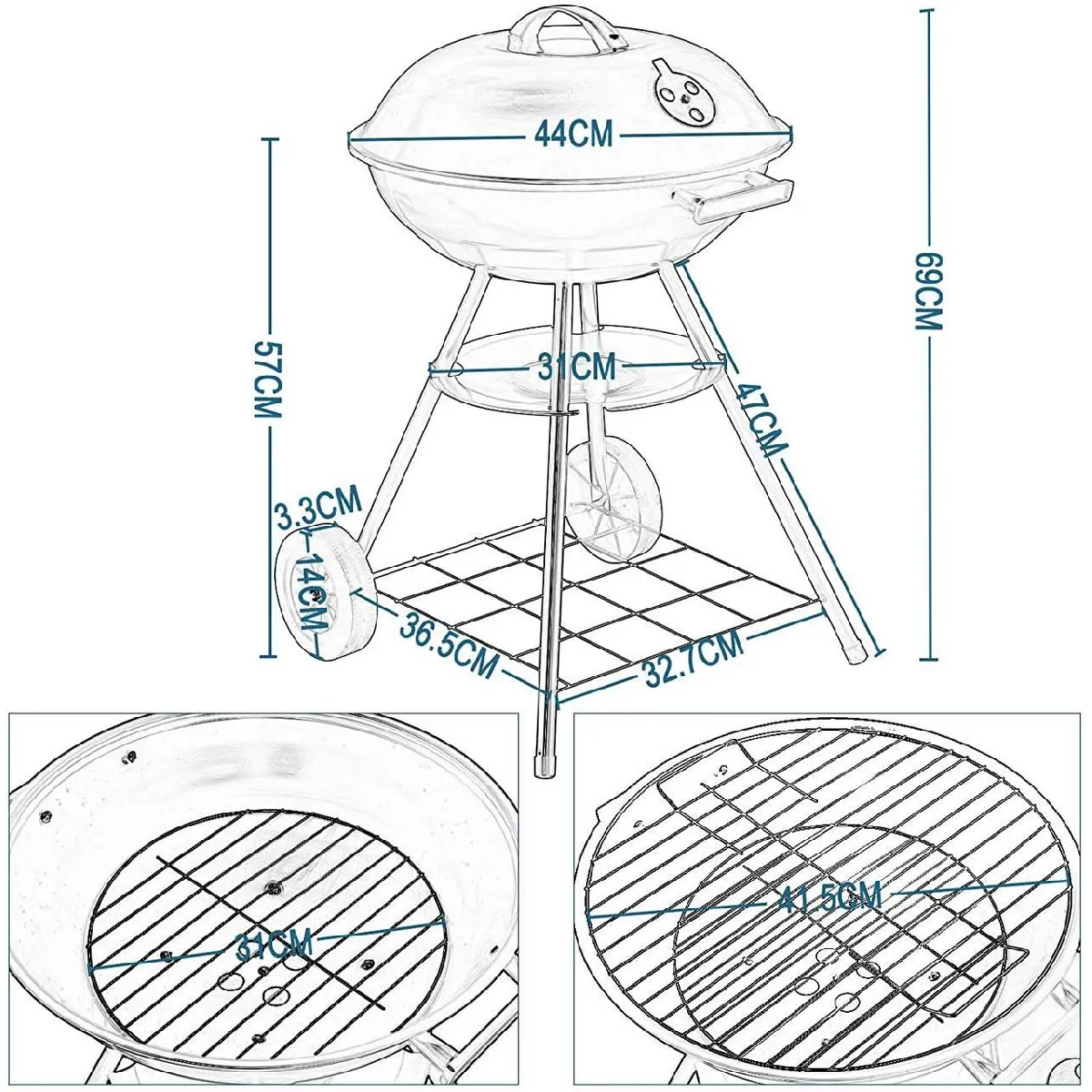 Helloshop26 Barbecue rond