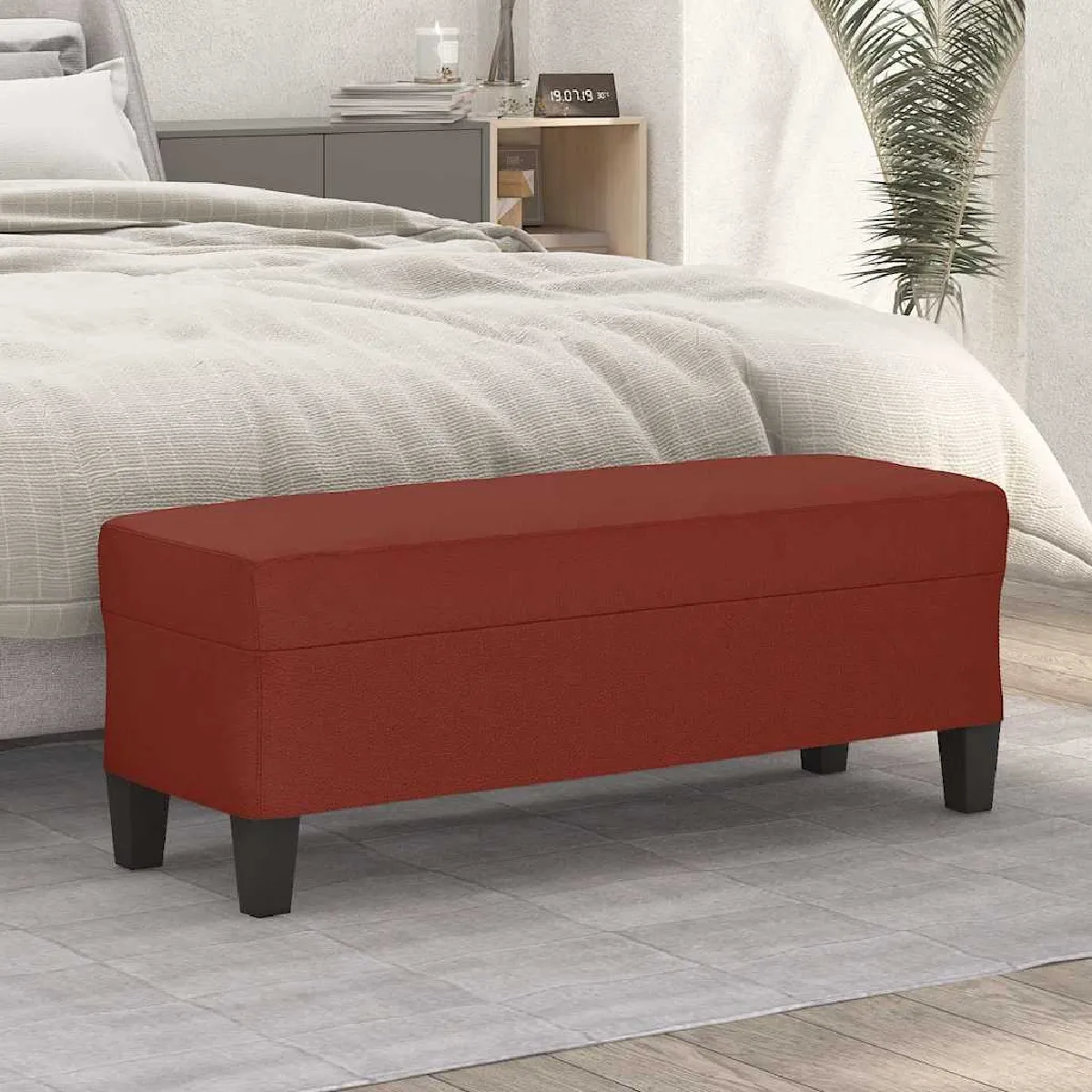 Vidaxl Rouge Banc Similicuir