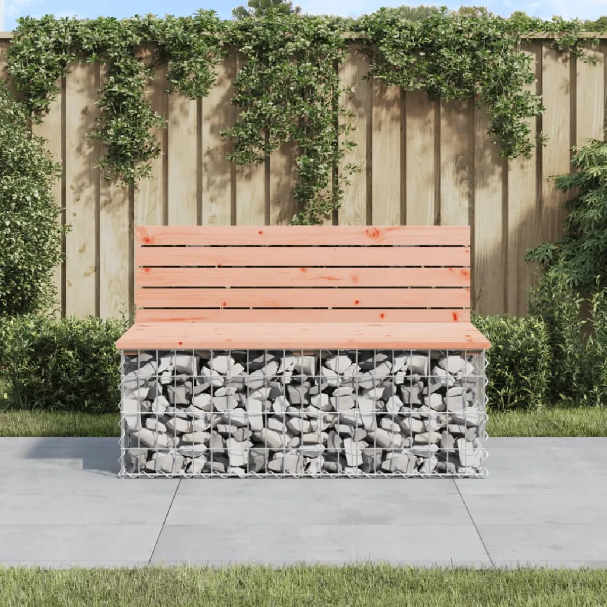 vidaXL Banc gabion 103x70x65cm