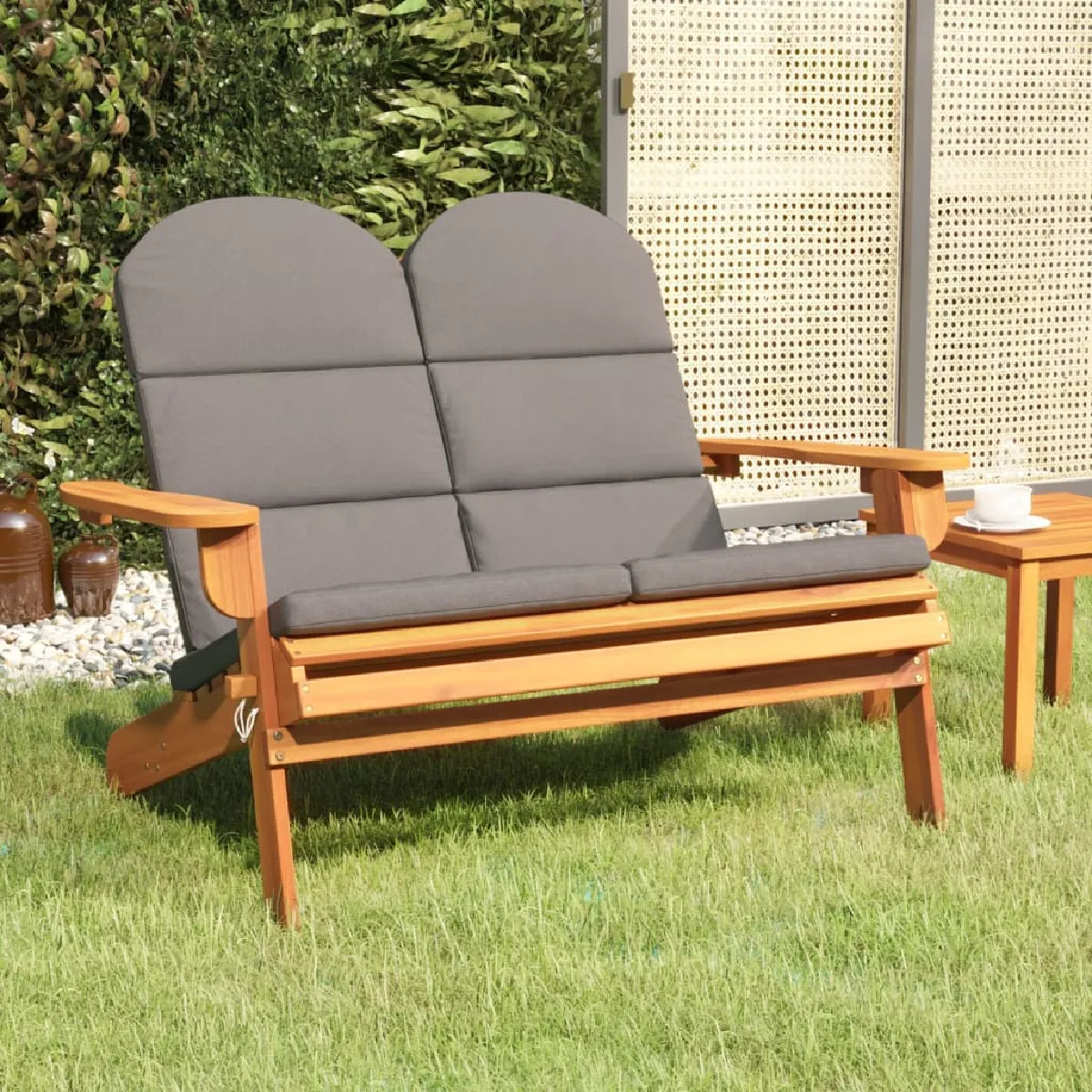vidaXL Banc Adirondack - 126 cm, Bois d'acacia