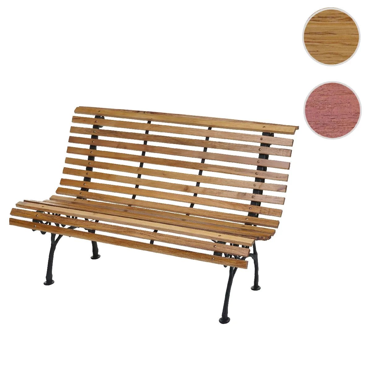 Mendler Marron/Clair Banc De Jardin 3 Places