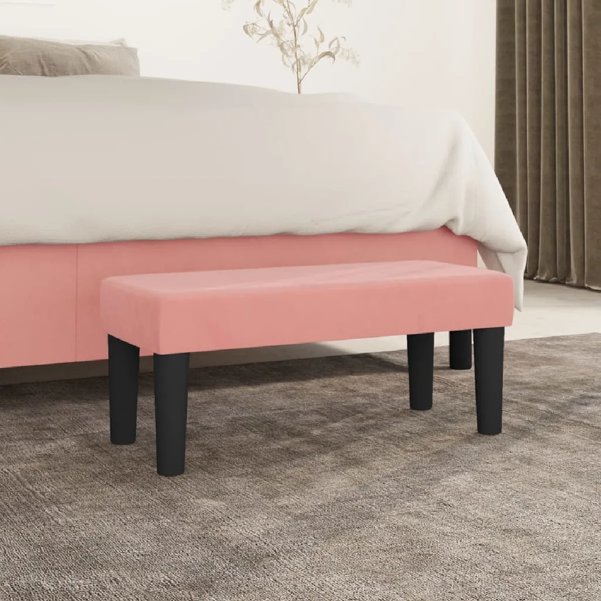 vidaXL Banc Rose Velours