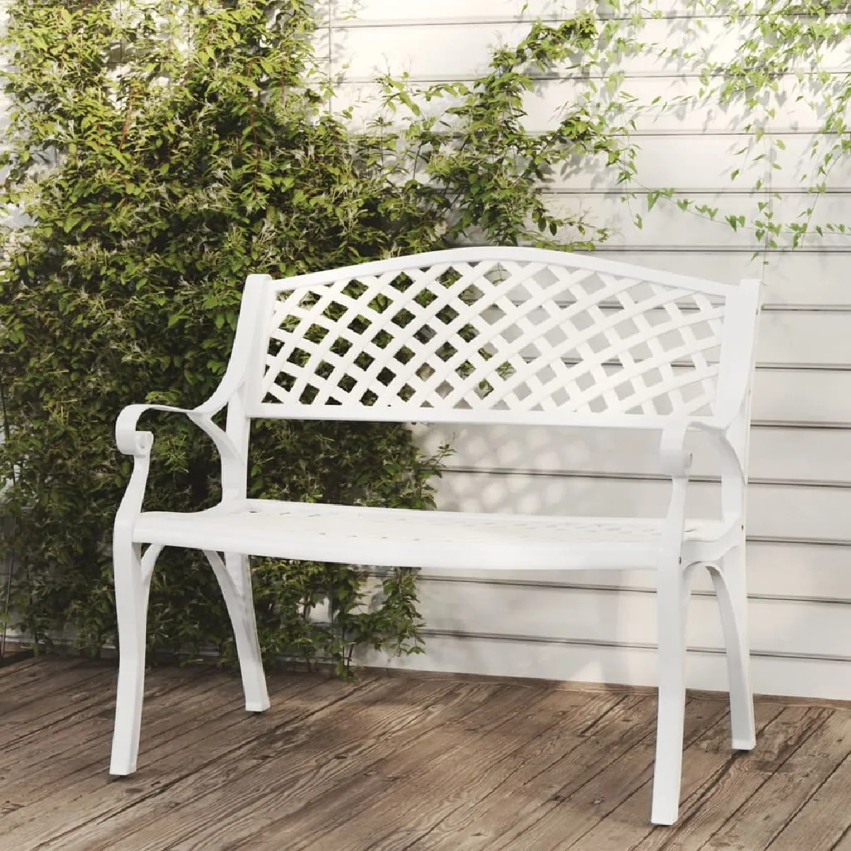 Vidaxl Banc de jardin 102 cm Aluminium coulé