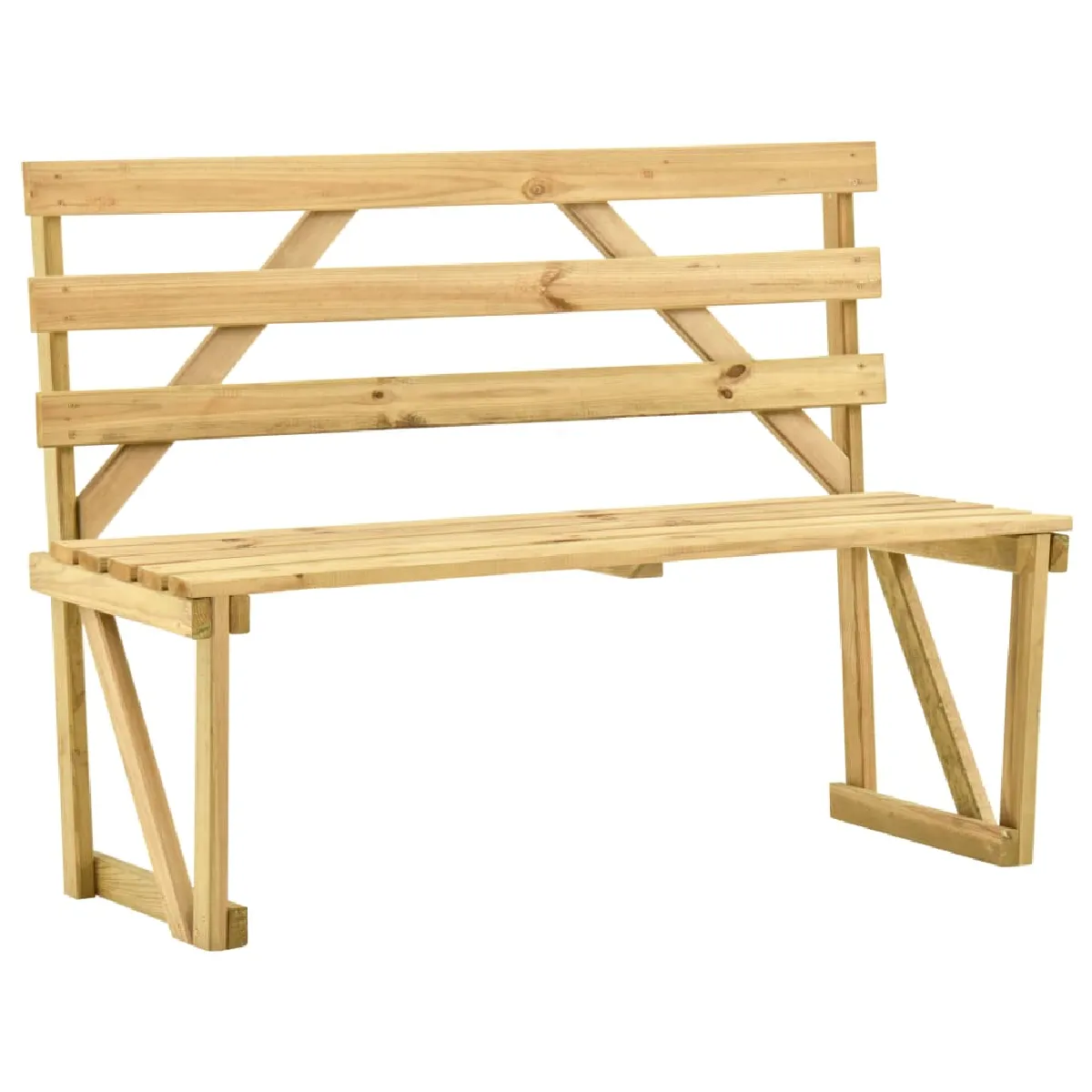 VIDAXL - Banc de jardin - Bois de pin - 120 cm - Image 2