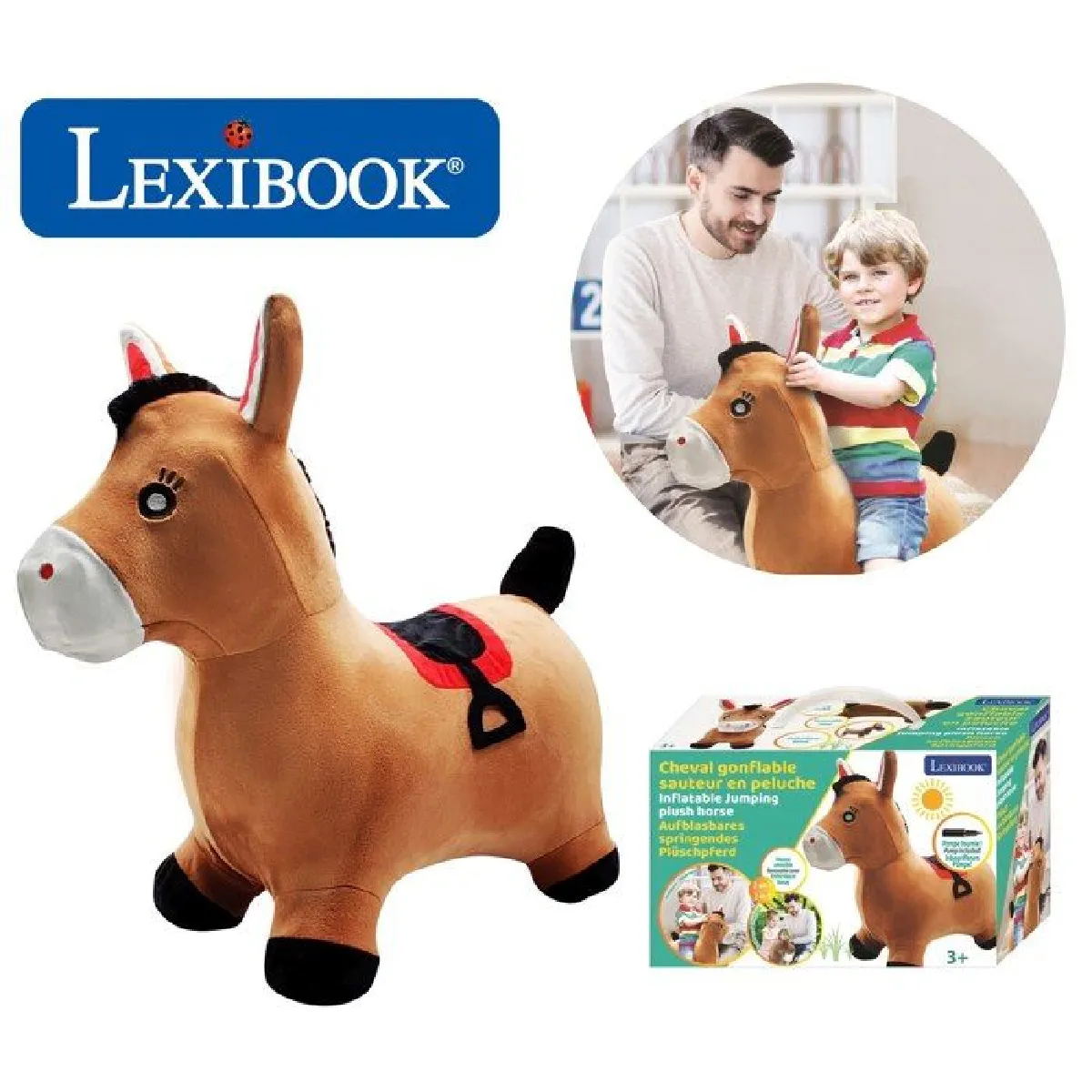 Lexibook Marron Cheval Sauteur Gonflable