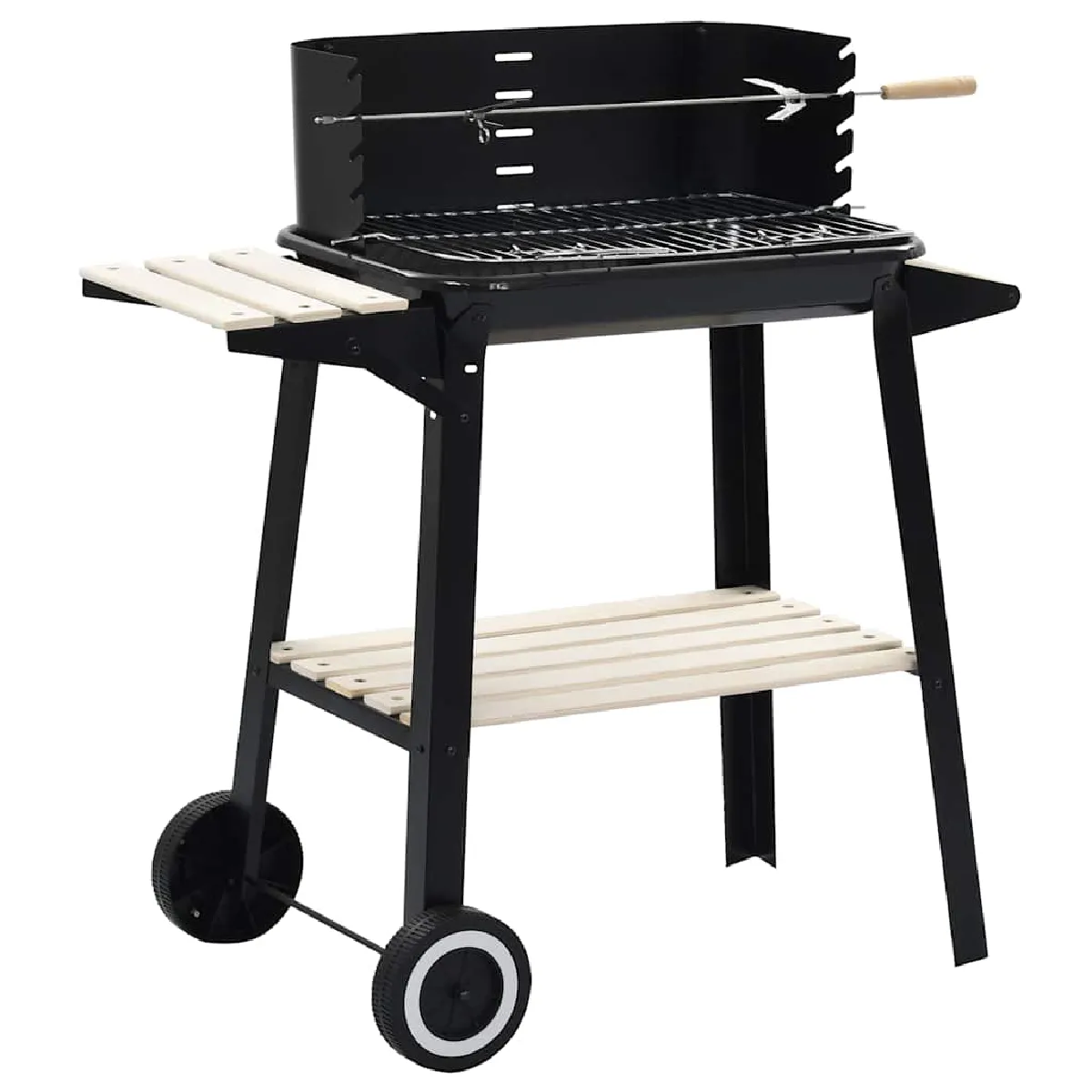Barbecue à Charbon de Bois avec Roulettes – vidaXL - vue 2