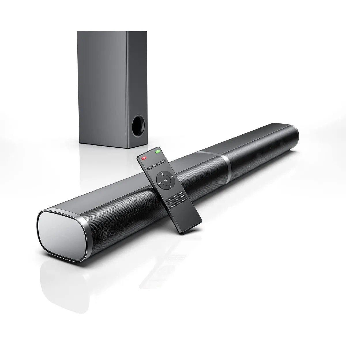 VENDOS85 Barre de Son Bluetooth 5.0 sans Fil avec Caisson de basses sans fil 190W noir