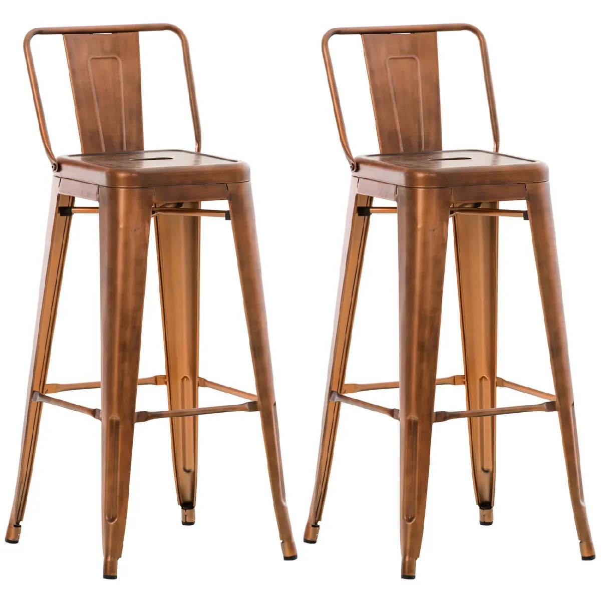 Decoshop26 Tabourets de Bar - Cuivre