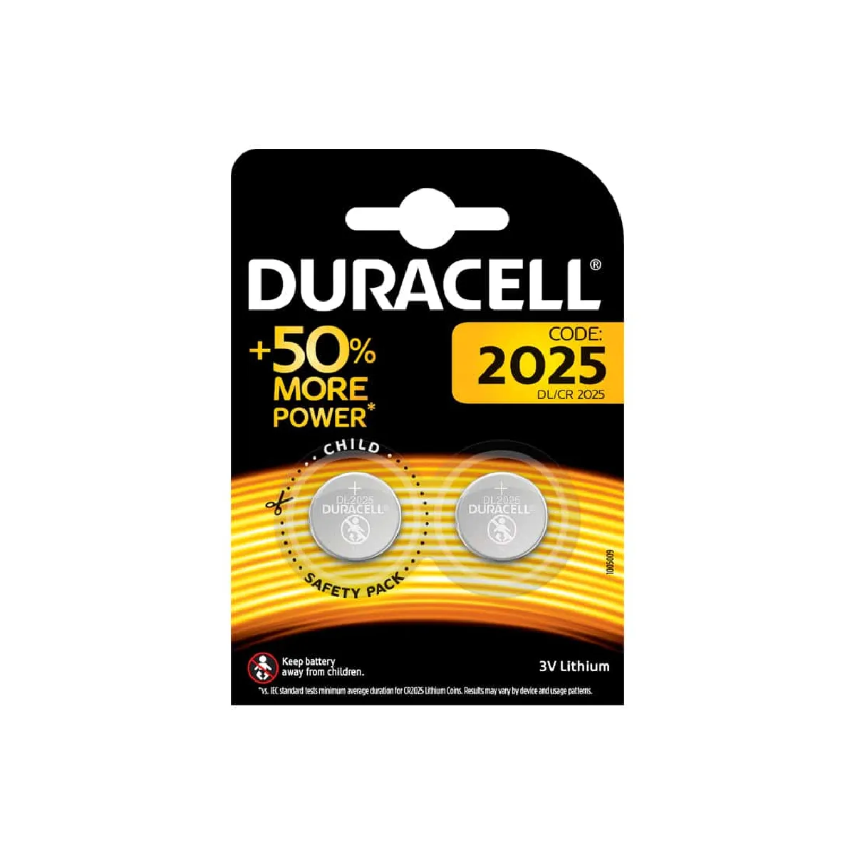 Piles Bouton Lithium Cr2025 3v Duracell Le Lot De 2 Piles - vue 2