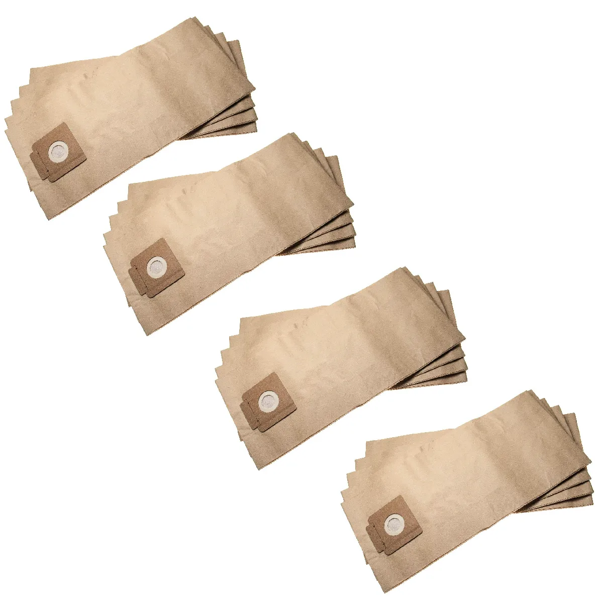 VHBW  20x sacs remplacement pour K&auml;rcher 6.907-019.0 pour aspirateur - papier, 51cm x 23.25cm, marron