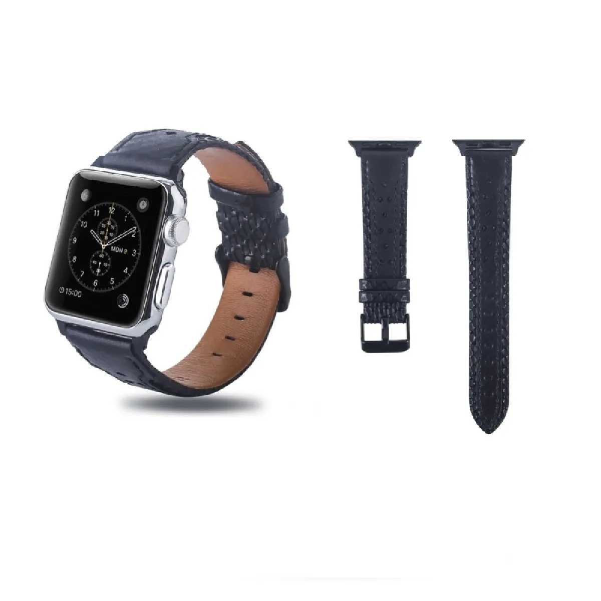 Bracelet cuir Apple Watch Séries 4/3/2/1 38/40mm - Pleine fleur
