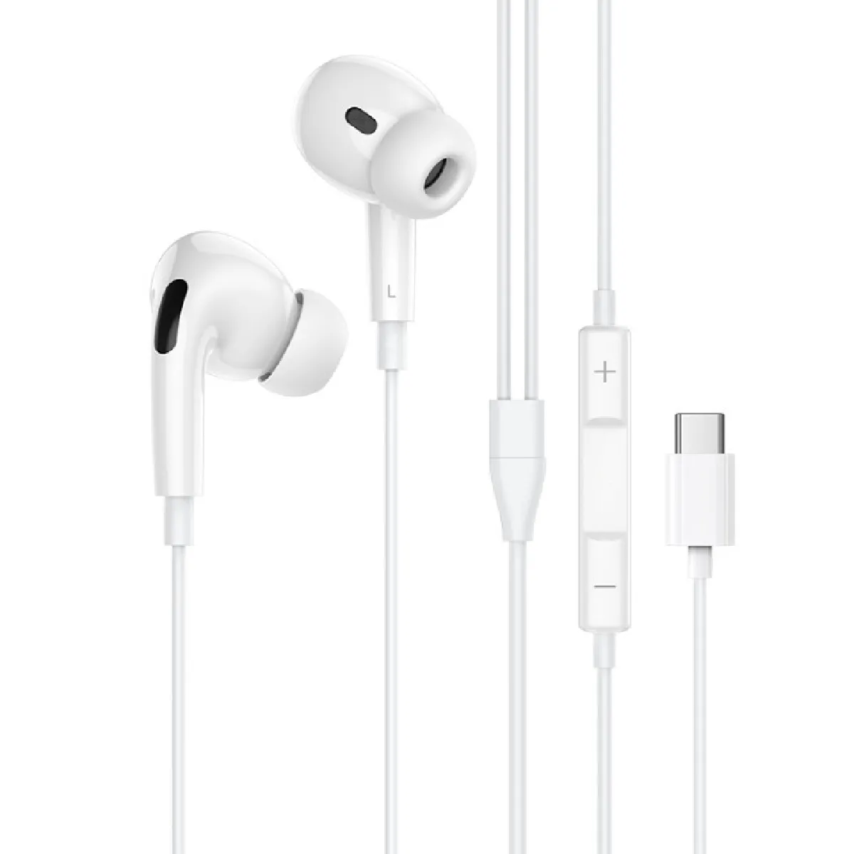 Little Boutik Blanc Écouteurs Filaires Usb-C
