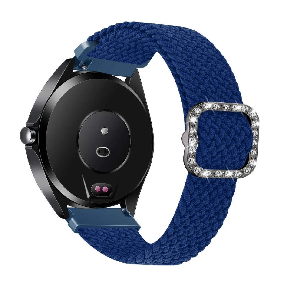 Bracelet nylon strass Samsung Gear S3/Galaxy 46mm - Bleu