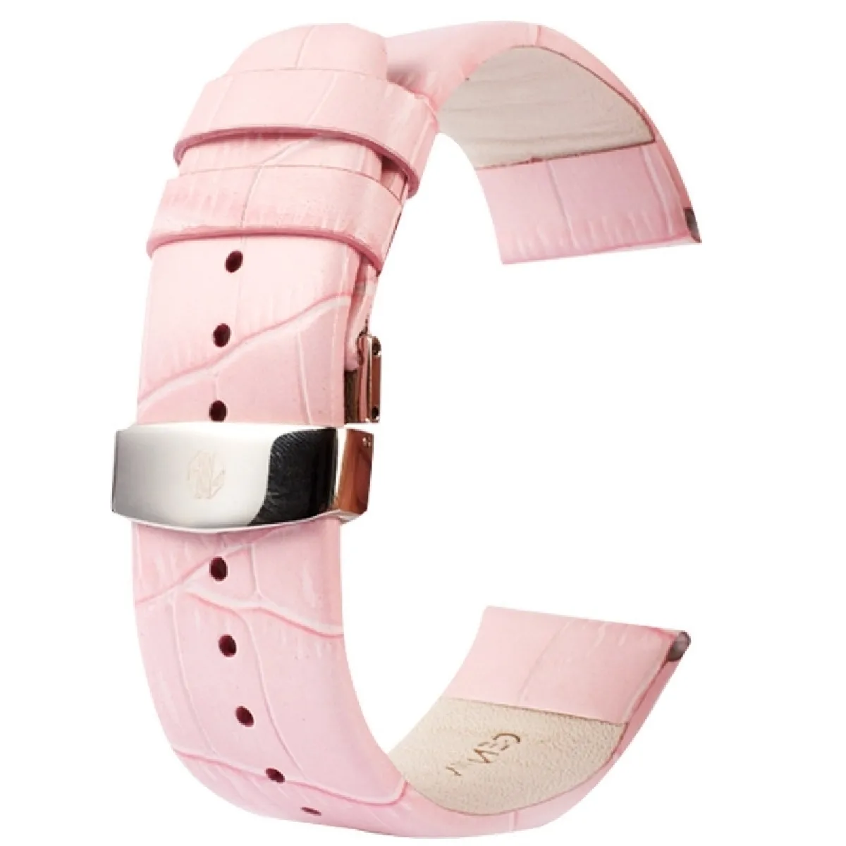 Wewoo Bracelet en cuir crocodile pour Apple Watch 42mm - Rose