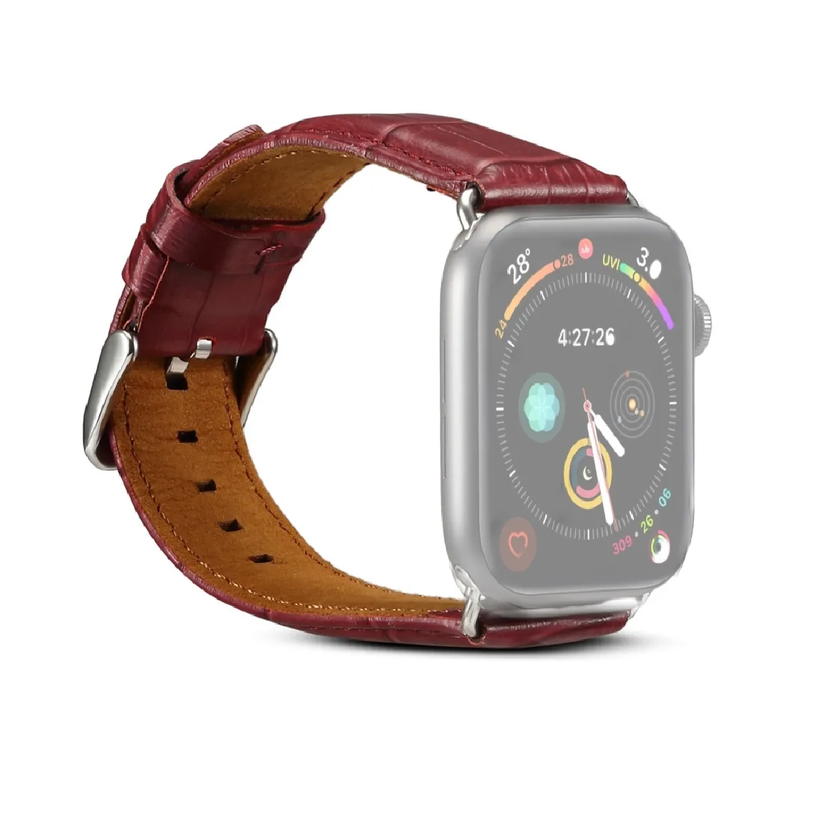 Wewoo Denior Crocodile Grain Apple Watch 5 & 4 40 mm / 3 & 2 & 1 38 mm