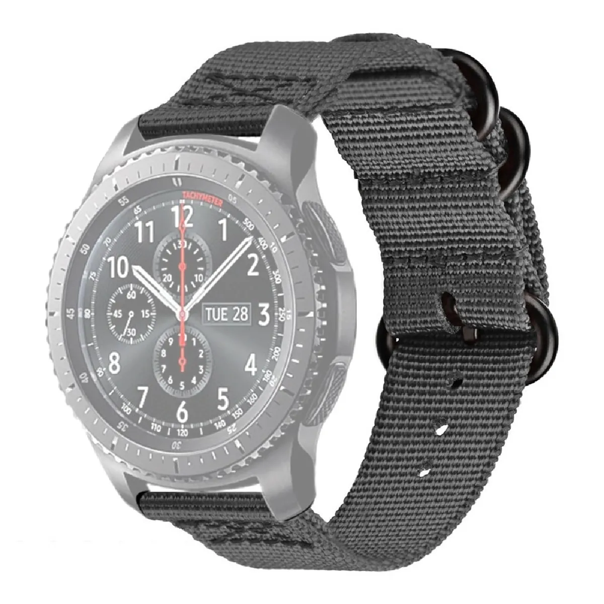 Wewoo Bracelet Nylon Gris pour Samsung Galaxy Watch Active