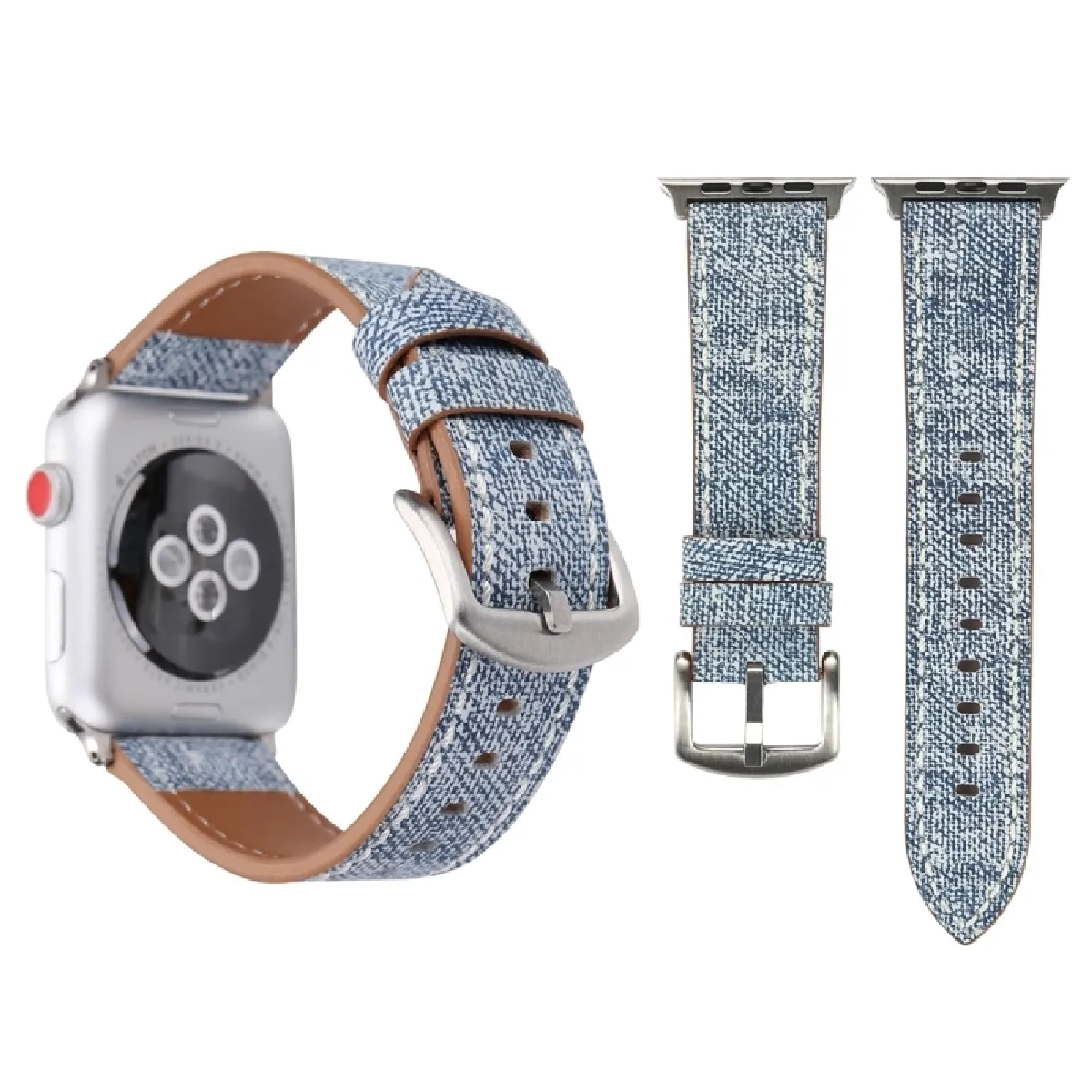 Apple Watch 3/2/1 42mm - Bracelet en cuir - Bleu bébé