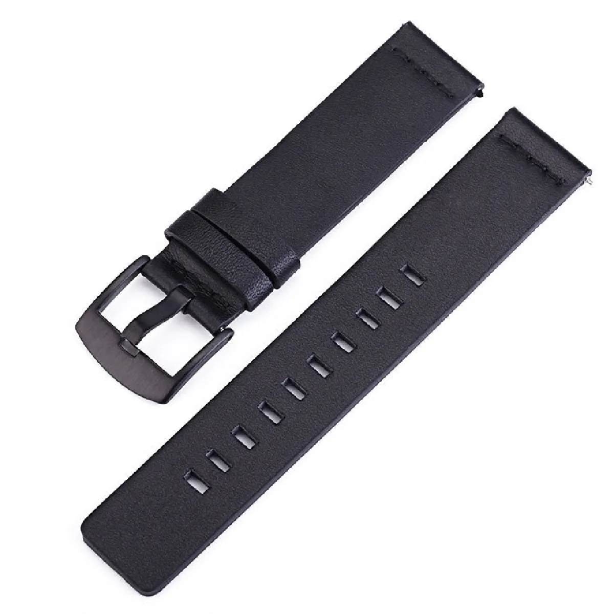 Bracelet cuir Smartwatch - Noir