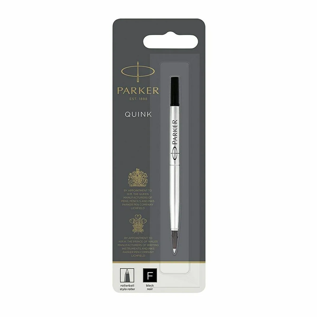 Non Communiqué Noir Parker Recharge Roller Ball, Pointe Fine, E, Blister X 1 - Image 3