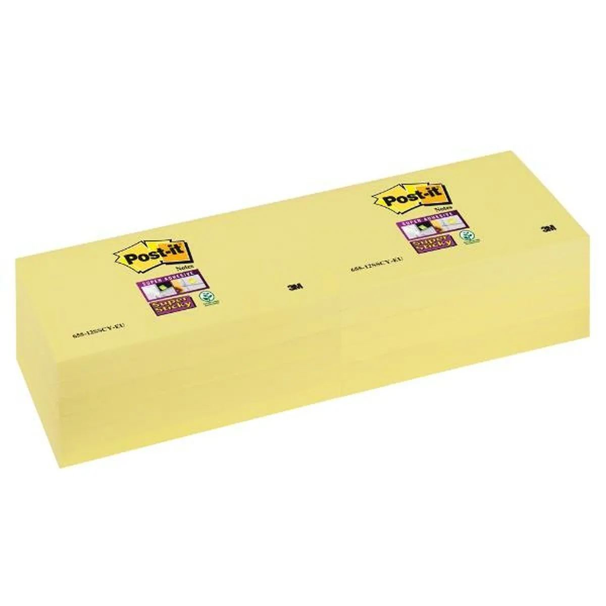 POST IT Notes Post-it Supersticky - 76 x 76 mm - lot de 12 blocs de 90 feuilles - jaune